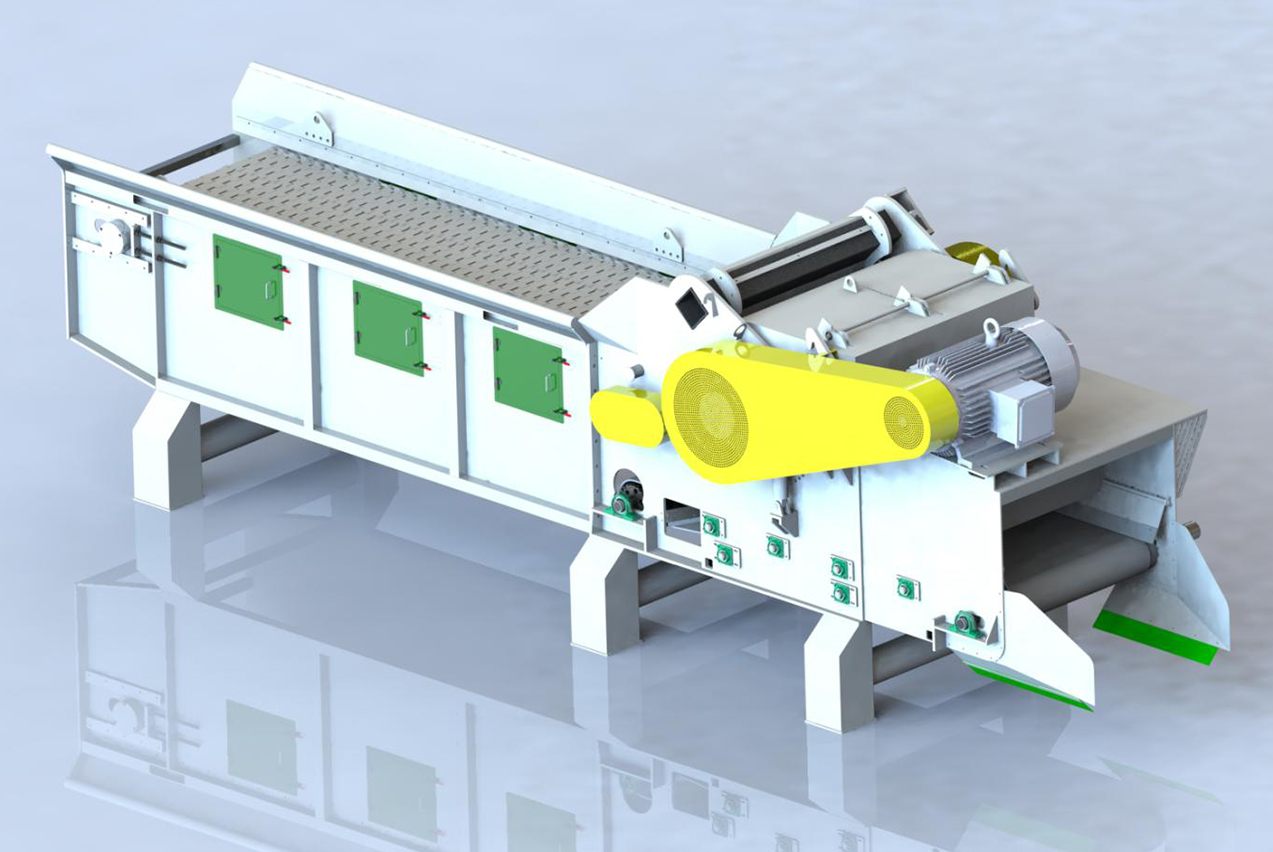 Triturador de madeira de biomassa XPJ1250/XPJ1400 com corrente ou correia transportadora